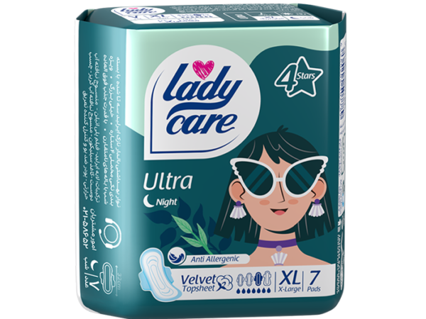 نوار بهداشتی بالدار مخملی نازک ایرلید (اولترا) سایز خیلی بزرگ